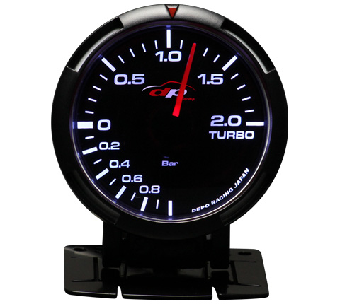 DEPO Racing Red white Electric Boost Gauge 